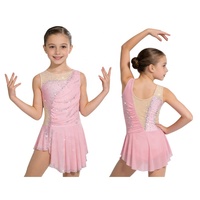 Vestido de Baile Latino para Niñas de 6 a 16 Años, Traje de Gimnasia y Patinaje Artístico con Braguitas Integradas, Ropa Deportiva
