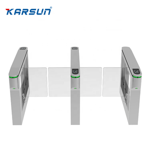 Barrera Abatible Automática Bidireccional de Acero Inoxidable 304 con Reconocimiento Facial y Código QR para Gimnasios y Estaciones de Metro - Product Image 1