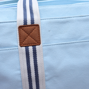 新品时尚设计师环保帆布大容量妈咪尿布袋婴儿换衣袋尿布袋 - Product Image 5