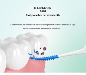 Cure-dents interdentaires en silicone avec fil, brosses à dents jetables pour le nettoyage buccal - Product Image 5