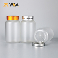 Bouteille en plastique de 100 ml pour compléments alimentaires, personnalisable, avec finition mate givrée et logo sur mesure