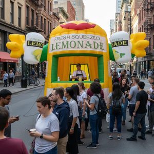 Stand de vente gonflable personnalisé pour événements, kiosque alimentaire de fête, présentoir promotionnel, tente de concession - Product Image 3