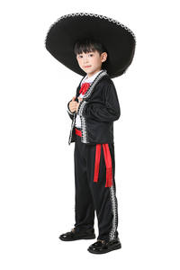 Disfraz de Mariachi <span class=keywords><strong>Tradicional</strong></span> <span class=keywords><strong>Mexicano</strong></span> para Niños para Halloween Cosplay Baile con Sombrero - Product Image 3