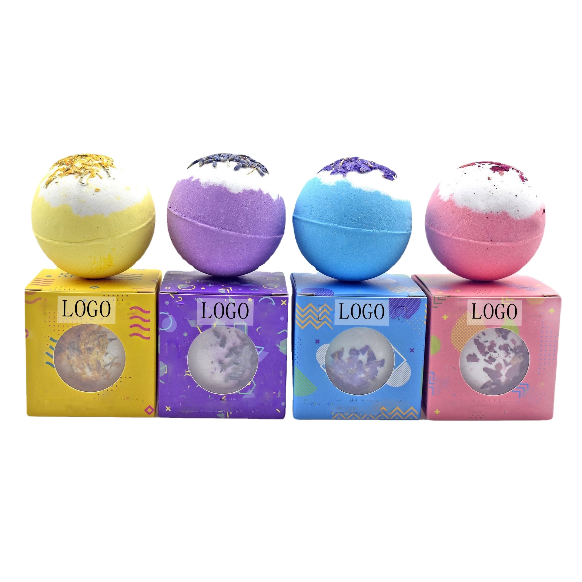 Venda quente Banho Salt Ball Handmade Bathbombs Basket Set Hidratante Spa Bath Natural Hidratante Bath Bombs presente