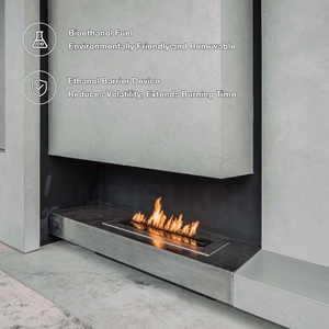 <span class=keywords><strong>Cheminée</strong></span> à <span class=keywords><strong>bioéthanol</strong></span> double face MEISU.CH Linear Cocon Fuel, économique et haut de gamme, en acier inoxydable - Product Image 3