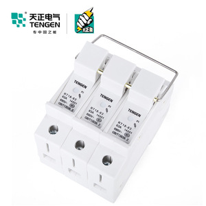 Tengen RT18-63 3P Fuse <b>Holder</b> 63A 690V Rail Mounted Ceramic Base - Product Image 2