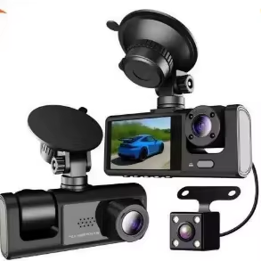 2026 New 3 Cameras Lens 2 Inch Car DVR 24H Dash Cam HD 1080P Dash Camera Dual Lens Video Recorder 1080P Black Box Night Vision