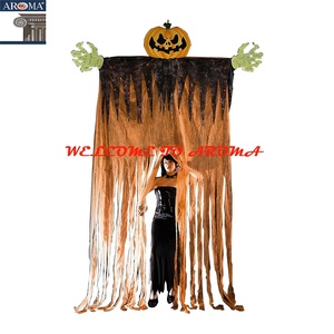 Décoration d'Halloween : Rideau de Porte de 3,6 m Multicolore pour Intérieur, avec Fantômes, Citrouilles, Diables, Sorcières, Vampires – Idéal pour Maison Hantée, Jardin et Cour - Product Image 2