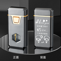 Briquet électronique intelligent à double jet avec capteur vocal, coupe-vent, en métal, haute technologie, design créatif, pour cadeau, vente en gros