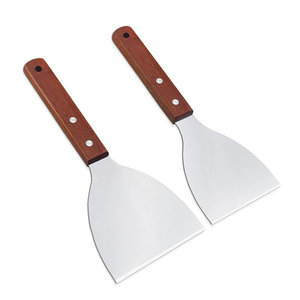 Espátula de acero inoxidable DF30 0630 con mango de madera de 22 cm, herramienta de cocina ligera para asar y cocinar - Product Image 5
