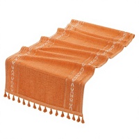 Chemin de table en gaze froissée orange, décoration de fête bohème, fournitures de fête