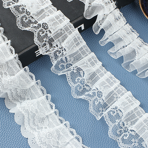 Di lusso eco-friendly <span class=keywords><strong>bianco</strong></span> <span class=keywords><strong>ricamato</strong></span> maglia con volant nastro di pizzo <span class=keywords><strong>Tulle</strong></span> 5 cm di larghezza con paillettes per abiti da sposa Sexy borse - Product Image 2