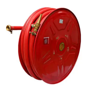 Enrouleur de tuyau d'incendie mural avec tuyau <span class=keywords><strong>PVC</strong></span> de 30 m, bras articulé, <span class=keywords><strong>buse</strong></span> de pulvérisation en laiton et tambour en acier pour la protection incendie des bâtiments - Product Image 2
