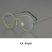 Montura de Gafas Ópticas de Titanio Puro con Protección Anti Luz Azul, Diseño Geométrico sin Montura, Ajuste Delgado para Rostro, Unisex, para Oficina y Lectura