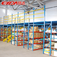 Plateformes de mezzanine en acier robuste pour rayonnages traversants OEM, capacité de charge 1000 kg/m², pour usine, atelier, bureau