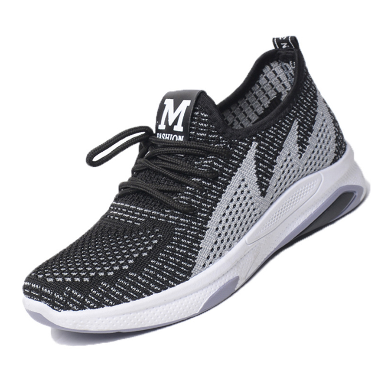 Fashion Custom Logo Knitting Sneakers Casual Running Shoes Men And Women Sport Shoes