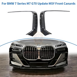 Couvre-canards latéraux de pare-chocs avant en carbone sec style MSY pour <span class=keywords><strong>BMW</strong></span> Série 7 G70 <span class=keywords><strong>M7</strong></span> 2023 2024 – Décoration extérieure et conversion - Product Image 3