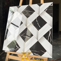 Nouvelles bordures en porcelaine polie 60x60cm à texture pierre, résistantes aux acides, antidérapantes et antibactériennes pour salon moderne et appartement