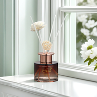 Difusor de Aromas para Hotel de 200 ml con Botella de Vidrio, Varillas de Ratán Natural, Aceite de Aromaterapia de Larga Duración, Sostenible, Sin Fuego, para Spa y Hogar