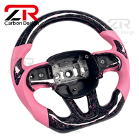 Volant sport personnalisé en fibre de carbone forgée pour l'intérieur de voiture Dodge Challenger Charger Hellcat Charger Challenger SRT