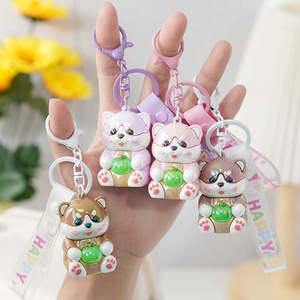 هدية عيد الطفل وصديقة للبيديشن سلسلة مفاتيح من كلوريد البولي فينيل كارتون لطيف حقيبة ظهر للطلاب قلادة صغيرة - Product Image 1