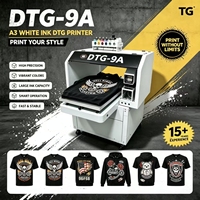 Nouvelle imprimante DTG à circulation d'encre blanche stable pour tissus foncés/feuilles de vinyle, idéale pour les commandes de t-shirts personnalisés multicolores