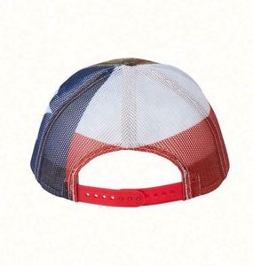 Women's Floral Mesh 5-Panel Baseball Cap Puff Printed USA Banner <b>Hat</b> Common Fabric Truckers <b>Hat</b> - Product Image 4