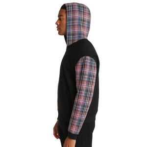 TOPSHOW Fabricants de vêtements, sweat à capuche zippé personnalisé en molleton français 100% coton, patchwork, blocs de couleur, pour hommes - Product Image 4