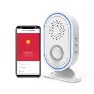 Alarma de Sensor de movimiento PIR con luz Led, Sensor de movimiento PIR con WiFi, compatible con 30 sensores inalámbricos, tienda Tuya, precio de fábrica