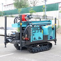 Foreuse de puits d'eau SM300 300m sur chenilles diesel avec pompe et moteur