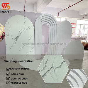 Роскошная 3D стереоскопическая арка для свадебного фона, декоративная панель из белого ПВХ для банкетов и свадеб, фоновая стена - Product Image 2