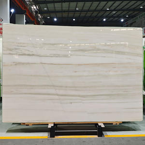 Dalles de marbre blanc poli sur mesure, service OEM, vente <span class=keywords><strong>en</strong></span> gros, veinage gris, épaisseur 2 cm, pour décoration intérieure - Product Image 3