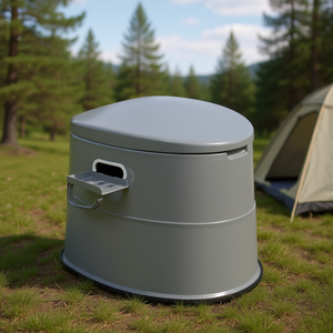 Alfombrilla antideslizante gris para inodoro portátil, para acampar, viajes por carretera, barco, tienda de campaña, adultos, niños, fácil de usar - Product Image 2