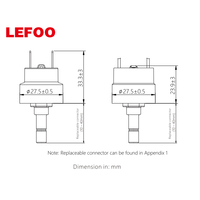 Pressostat pour purificateur d'eau LEFOO LF08E, pour distributeur d'eau, arrangement de contact SPST, filetage de connexion G1, 240VAC, 45BAR