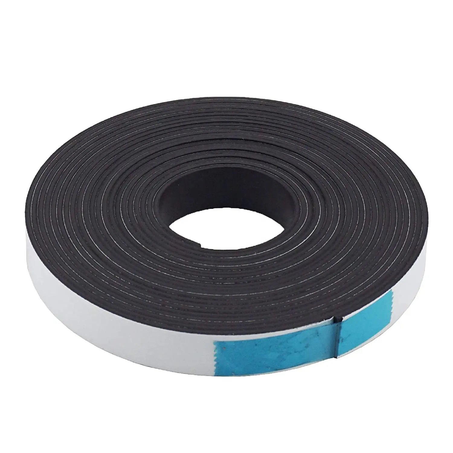 Custom Size Double Sided Self Adhesive Neodymium Rubber Magnet Strip Thin Strong Magnet Strip Flexible Magnetic Tape Roll