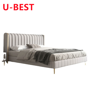 U-Best-Marco de cama doble de lujo, tela tapizada con madera MDF para muebles de dormitorio, muebles de madera Casal - Product Image 4