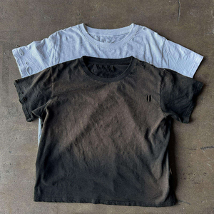 TOPSHOW T-Shirt Strappata e Invecchiata all'Ingrosso, Stile Vintage Lavato, Oversize Streetwear per <span class=keywords><strong>Uomo</strong></span> - Product Image 1