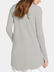 Women's Oatmeal Soft Knit <strong>Cardigan</strong>, <strong>Waterfall</strong> Collar Open Front Loose Sweater Coat for Fall &amp; Spring(customizable) - Product Image 2