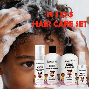 Kit de Soins Capillaires pour Enfants : Shampooing et Après-Shampooing Sans Larmes pour Cheveux Bouclés, <span class=keywords><strong>Mousse</strong></span> <span class=keywords><strong>Coiffante</strong></span>, Huile Capillaire – 4 Pièces, Soins Naturels, OEM 207ml - Product Image 3
