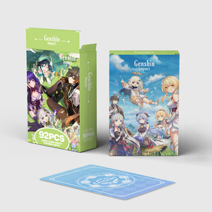 92 pz/borsa <span class=keywords><strong>Genshin</strong></span> impatto carte da gioco vendita doppio lato stampa piccola cartolina Anime personaggio Klee foto Card - Product Image 4