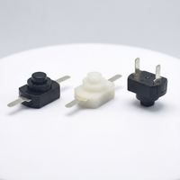 Interrupteur tactique pour lampe de poche 12x8x9H Mini bouton-poussoir 2 broches autobloquant IP65 250V 1NO1NC 1A 50000 cycles Modèle 158-9