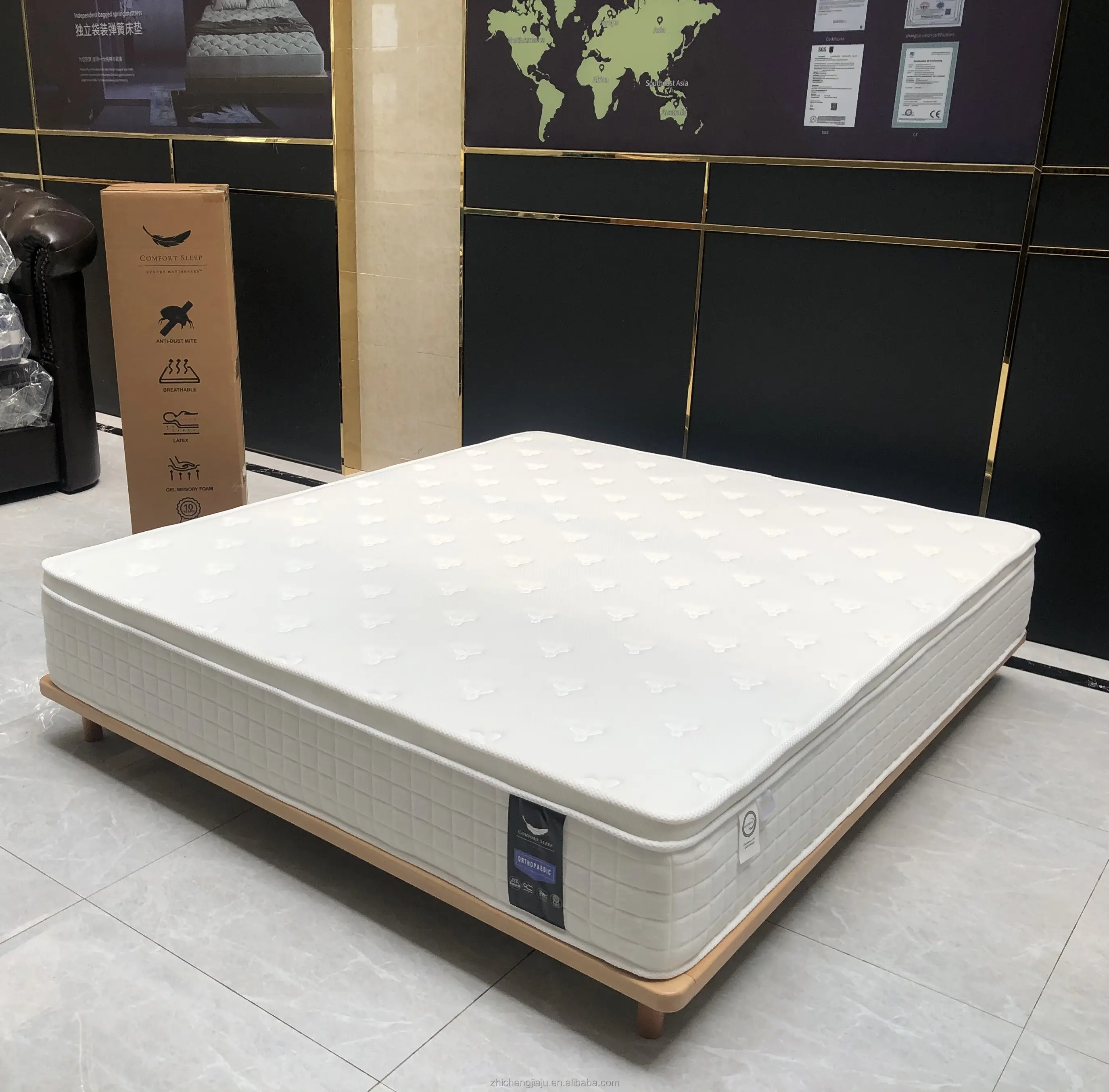 Euro Top materasso a molle insacchettate Gel di lattice Memory Foam materasso ibrido Queen Size singolo tipo di lusso materasso per dormire da sogno
