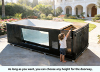 Piscine hors sol de luxe en mosaïque, grande taille, avec fenêtre en acrylique, en fibre de verre, en bois, en WPC, pour spa, jacuzzi, piscine à immersion extérieure