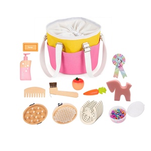 Poney en bois <span class=keywords><strong>cheval</strong></span> toilettage Kit passe-temps <span class=keywords><strong>cheval</strong></span> brosse brosse de nettoyage jouet Mini petite brosse pour enfants et enfants - Product Image 1