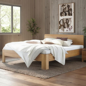 Tête de <span class=keywords><strong>lit</strong></span> brossée en bois huilé chêne massif rustique Collection extensible de lits en bois - Product Image 3