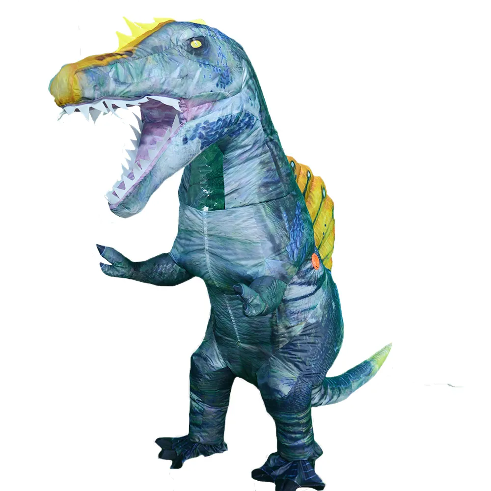 Disfraz realista de jurassic world para adultos, dinosaurio inflable de tamaño real, t-rex