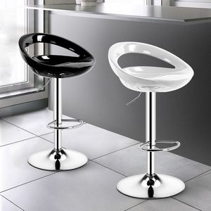 Tabouret de Bar Contemporain Ekintop Chaise de Bar Pivotante Haute en Métal et Plastique avec Dossier - Product Image 2