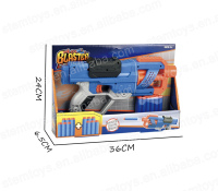 Meilleure vente Air Blaster EVA balles souples pistolet jouet 6 pousses 12 balles intérieur/extérieur jeu de tir plastique ABS cadeau parfait pour les enfants
