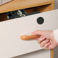 Serrure cachée RFID à capteur intelligent pour armoire de bureau et commode de maison finition polie clé de déverrouillage