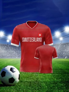Camiseta de equipos nacionales de fútbol de la Copa de Europa original, técnica impresa de Talla grande-Inglaterra para Suiza, Portugal y Croacia - Product Image 2